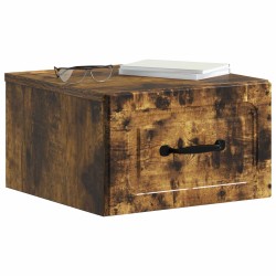 Cabinet de chevet mural 2 pcs Chêne fumé 34,5 x 33 x 20 cm 634209634209