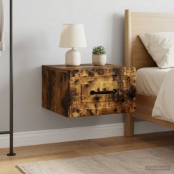 Cabinet de chevet mural 2 pcs Chêne fumé 34,5 x 33 x 20 cm 634209634209