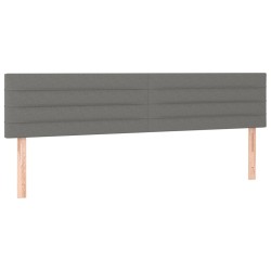 Tête de lit à LED Gris foncé 160x5x78/88 cm Tissu 634211634211