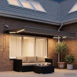 Auvent rétractable électrique Taupe 3 x 2,5 m 634215634215