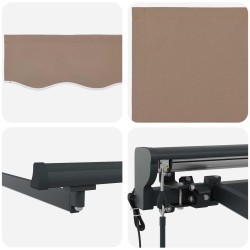 Auvent rétractable électrique Taupe 3 x 2,5 m 634215634215