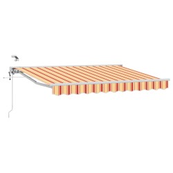 Auvent rétractable électrique Jaune, Orange et Blanc 3 x 2,5 m 634217634217