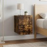 Cabinet de chevet mural 2 pcs Chêne fumé 33 x 34,5 x 43 cm 634221634221