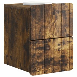 Cabinet de chevet mural 2 pcs Chêne fumé 33 x 34,5 x 43 cm 634221634221
