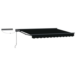 Auvent rétractable électrique Noir et anthracite 3 x 2,5 m 634222634222