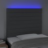 Tête de lit à LED Gris foncé 80x5x118/128 cm Tissu 634223634223