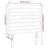 Tête de lit à LED Gris foncé 80x5x118/128 cm Tissu 634223634223