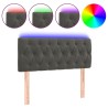Tête de lit à LED Gris foncé 100x7x78/88 cm Velours 634225634225