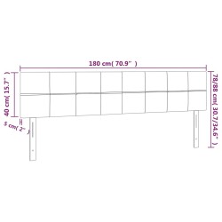 Tête de lit à LED Gris clair 180x5x78/88 cm Tissu 634227634227