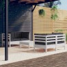 Salon de jardin 5 pcs avec coussins anthracite bois de pin 634234634234