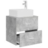 Vanité de lavabo mural Gris béton 53 x 34,5 x 63 cm 634241634241