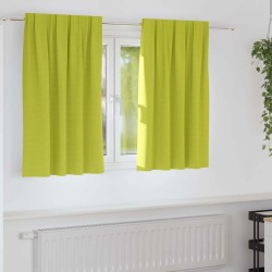 Rideaux occultants avec anneaux 2 pcs Vert 140 x 140 cm 634242634242