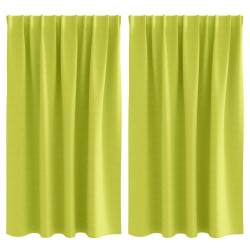 Rideaux occultants avec anneaux 2 pcs Vert 140 x 140 cm 634242634242