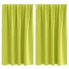 Rideaux occultants avec anneaux 2 pcs Vert 140 x 140 cm 634242634242