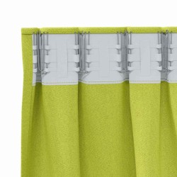 Rideaux occultants avec anneaux 2 pcs Vert 140 x 140 cm 634242634242