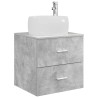 Vanité de lavabo mural Gris béton 49,5 x 44,5 x 66 cm 634243634243