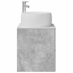 Vanité de lavabo mural Gris béton 49,5 x 44,5 x 66 cm 634243634243