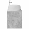 Vanité de lavabo mural Gris béton 49,5 x 44,5 x 66 cm 634243634243