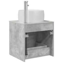 Vanité de lavabo mural Gris béton 49,5 x 44,5 x 66 cm 634243634243