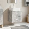Vanité de lavabo mural Gris béton 49,5 x 41 x 63 cm 634244634244