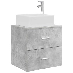 Vanité de lavabo mural Gris béton 49,5 x 41 x 63 cm 634244634244