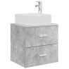 Vanité de lavabo mural Gris béton 49,5 x 41 x 63 cm 634244634244