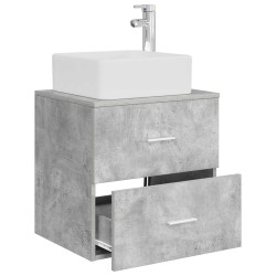 Vanité de lavabo mural Gris béton 49,5 x 41 x 63 cm 634244634244