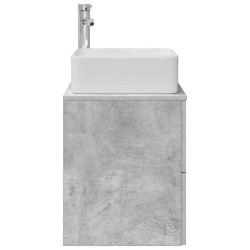 Vanité de lavabo mural Gris béton 49,5 x 41 x 63 cm 634244634244
