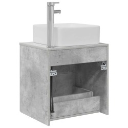 Vanité de lavabo mural Gris béton 49,5 x 41 x 63 cm 634244634244