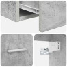 Vanité de lavabo mural Gris béton 49,5 x 41 x 63 cm 634244634244