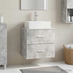 Vanité de lavabo mural Gris béton 49,5 x 41 x 62,5 cm 634249634249