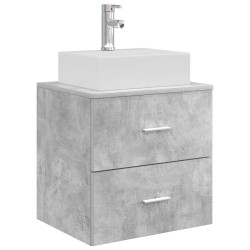 Vanité de lavabo mural Gris béton 49,5 x 41 x 62,5 cm 634249634249