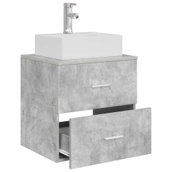 Vanité de lavabo mural Gris béton 49,5 x 41 x 62,5 cm 634249634249
