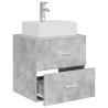 Vanité de lavabo mural Gris béton 49,5 x 41 x 62,5 cm 634249634249