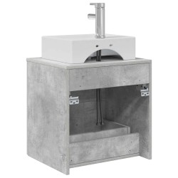 Vanité de lavabo mural Gris béton 49,5 x 41 x 62,5 cm 634249634249