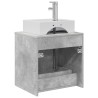 Vanité de lavabo mural Gris béton 49,5 x 41 x 62,5 cm 634249634249