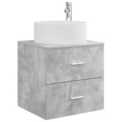 Vanité de lavabo mural Gris béton 49,5 x 44,5 x 65,5 cm 634250634250