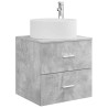 Vanité de lavabo mural Gris béton 49,5 x 44,5 x 65,5 cm 634250634250