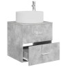Vanité de lavabo mural Gris béton 49,5 x 44,5 x 65,5 cm 634250634250