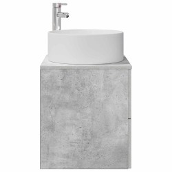 Vanité de lavabo mural Gris béton 49,5 x 44,5 x 65,5 cm 634250634250