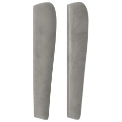 Tête de lit avec oreilles Gris clair 203x23x118/128 cm Velours 634252634252