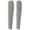 Tête de lit avec oreilles Gris clair 203x23x118/128 cm Velours 634252634252
