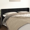 Tête de lit avec oreilles Noir 203x16x78/88 cm Velours 634254634254