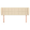 Tête de lit avec oreilles Crème 147x23x78/88 cm Tissu 634255634255
