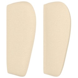 Tête de lit avec oreilles Crème 163x23x78/88 cm Tissu 634258634258