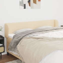 Tête de lit avec oreilles Crème 183x23x78/88 cm Tissu 634262634262
