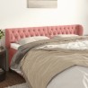 Tête de lit avec oreilles Rose 203x23x78/88 cm Velours 634265634265