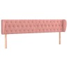 Tête de lit avec oreilles Rose 203x23x78/88 cm Velours 634265634265