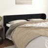 Tête de lit avec oreilles Noir 203x23x78/88 cm Velours 634266634266