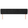 Tête de lit avec oreilles Noir 203x23x78/88 cm Velours 634266634266